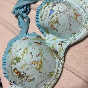 Hot Top Winnie The Pooh sz L bikini swim suit top